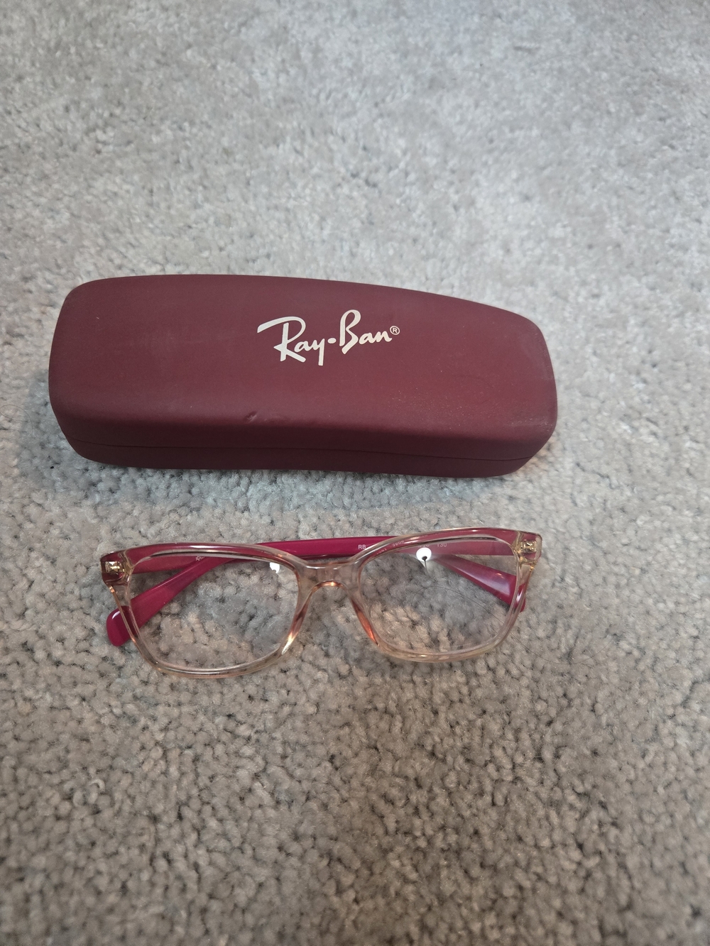 Ray-Ban Women's Clear Pink Eyeglasses